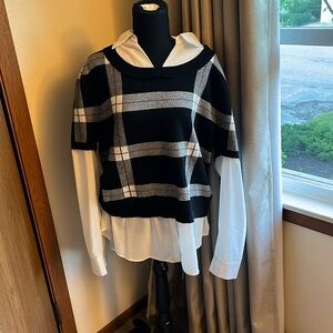 Rachel Zoe sweater vest and shirt in one